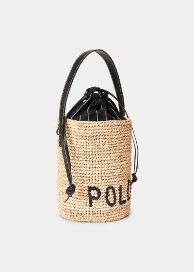 Polo Ralph Lauren Raffia Mini Bucket Tasker Dame Danmark (ITUBF1820)